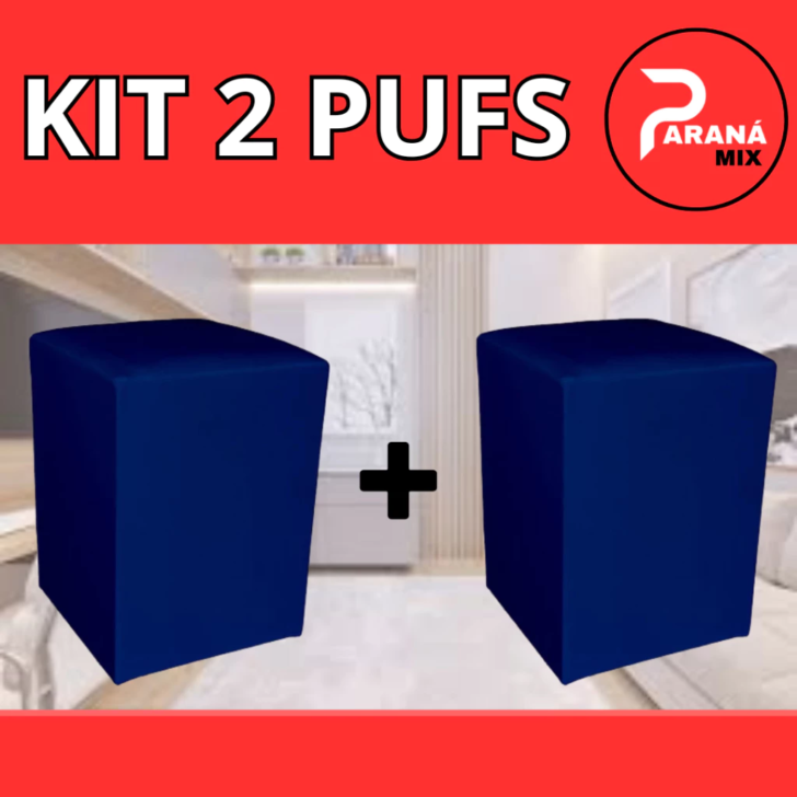 kit 2 PuffS Decorativo Sala/Quarto Super Fofo