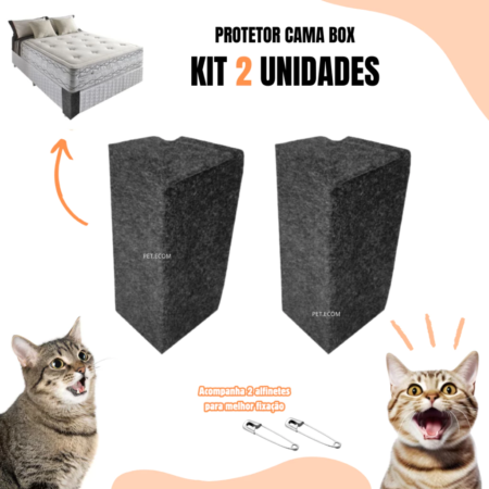 Arranhador Para Gato Proteção Cama Box Protetor KIT 2 UNIDADES